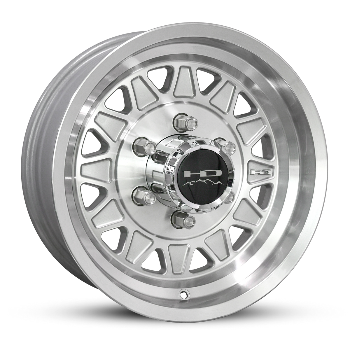 HD Trailer HDT Cast 15x6 +0 5x114.3mm 83mm Gloss Silver/Machined Face ...