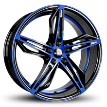 Load image into Gallery viewer, HD Wheels Fly Cutter 18x8 +35 5x114.3mm 73.1mm Gloss Blue&amp;BK/Machined Face