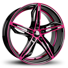 Load image into Gallery viewer, HD Wheels Fly Cutter 18x8 +35 5x114.3mm 73.1mm Gloss Pink&amp;BK/Machined Face