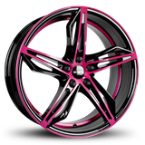 HD Wheels Fly Cutter 20x8.5 +35 5x114.3mm 73.1mm Gloss Pink&BK/Machined Face