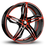 HD Wheels Fly Cutter 20x8.5 +35 5x114.3mm 73.1mm Gloss Red&BK/Machined Face