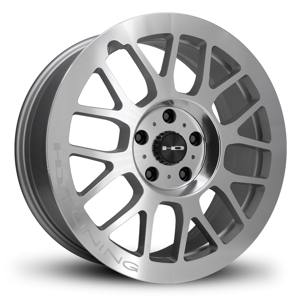 HD Wheels Gear 18x7.5 +42 5x112mm 73.1mm Gloss Silver/Machined Face