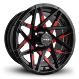 HD Golf Canyon 14x7 -14 4x101.6mm 68.2mm Gloss Red&BK/Milled Face