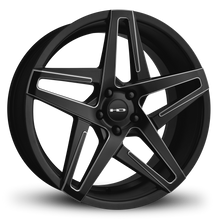 Load image into Gallery viewer, HD Wheels Hairpin 18x8 +35 5x114.3mm 73.1mm Satin Black/Milled Edge