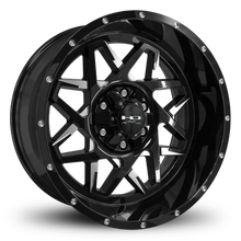 Load image into Gallery viewer, HD Offroad Caliber 20x10 -40 6x135/6x139.7mm 106.2mm Gloss Black/Milled Face
