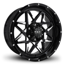 Load image into Gallery viewer, HD Offroad Caliber 20x9 -10 6x120/6x139.7mm 78.1mm Gloss Black/Milled Face