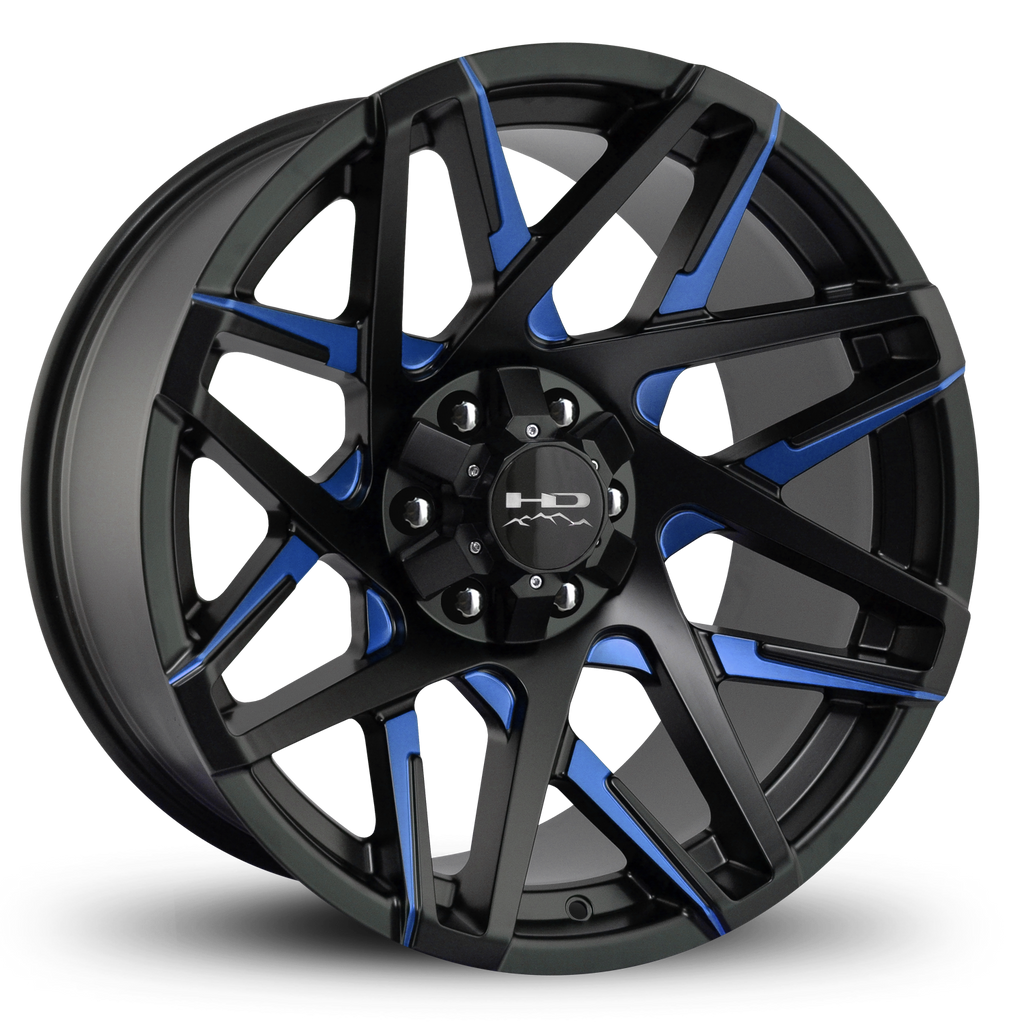 HD Offroad Canyon 20x9 +0 6x135/6x139.7mm 106.2mm Satin Blue&BK/Milled Face