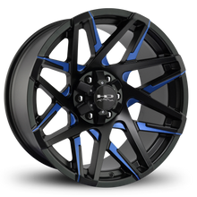 Load image into Gallery viewer, HD Offroad Canyon 20x9 +0 6x135/6x139.7mm 106.2mm Satin Blue&amp;BK/Milled Face