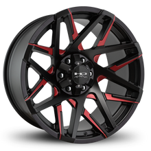 Load image into Gallery viewer, HD Offroad Canyon 20x9 +0 6x135/6x139.7mm 106.2mm Satin Red&amp;BK/Milled Face