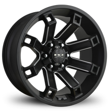 Load image into Gallery viewer, HD Offroad Hollow Point 20x10 -35 6x135/6x139.7mm 106.2mm Satin Black/Milled Edge