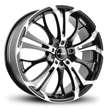 Load image into Gallery viewer, HD Wheels Spinout 18x7.5 +42 5x112/5x114.3mm 73.1mm Gloss Black/Machined Face