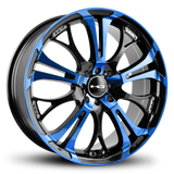 HD Wheels Spinout 18x7.5 +40 4x100/4x114.3mm 73.1mm Gloss Blue&BK/Machined Face