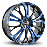 HD Wheels Spinout 16x7 +40 5x100/5x114.3mm 73.1mm Gloss Blue/Machined Face
