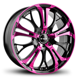 HD Wheels Spinout 17x7 +40 4x100/4x114.3mm 73.1mm Gloss Pink&BK/Machined Face