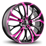 HD Wheels Spinout 22x8.5 +42 5x114.3/5x120mm 74.1mm Gloss Pink&BK/Machined Face