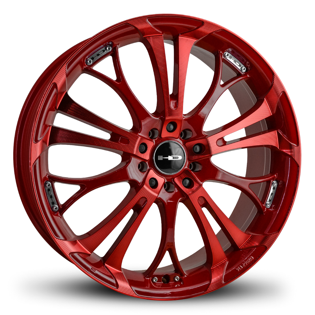 HD Wheels Spinout 20x8 +35 5x120/5x114.3mm 74.1mm Sonic Red