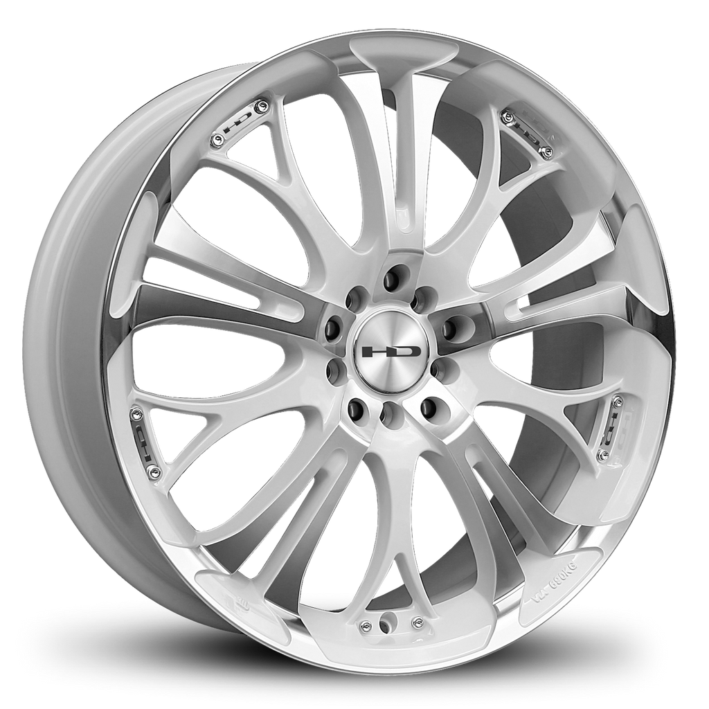 HD Wheels Spinout 18x7.5 +42 5x112/5x114.3mm 73.1mm Gloss White/Machined Face