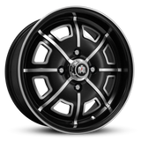 Klassik Rader Pedrini 17x7 +40 4x130mm Satin Black/Machined Face&Lip