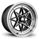 Klassik Rader RS-L 15x8 +25 4x100mm Gloss Black/Machined Face&Lip