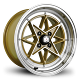 Klassik Rader RS-L 15x8 +25 4x100mm Gloss Gold/Machined Face&Lip