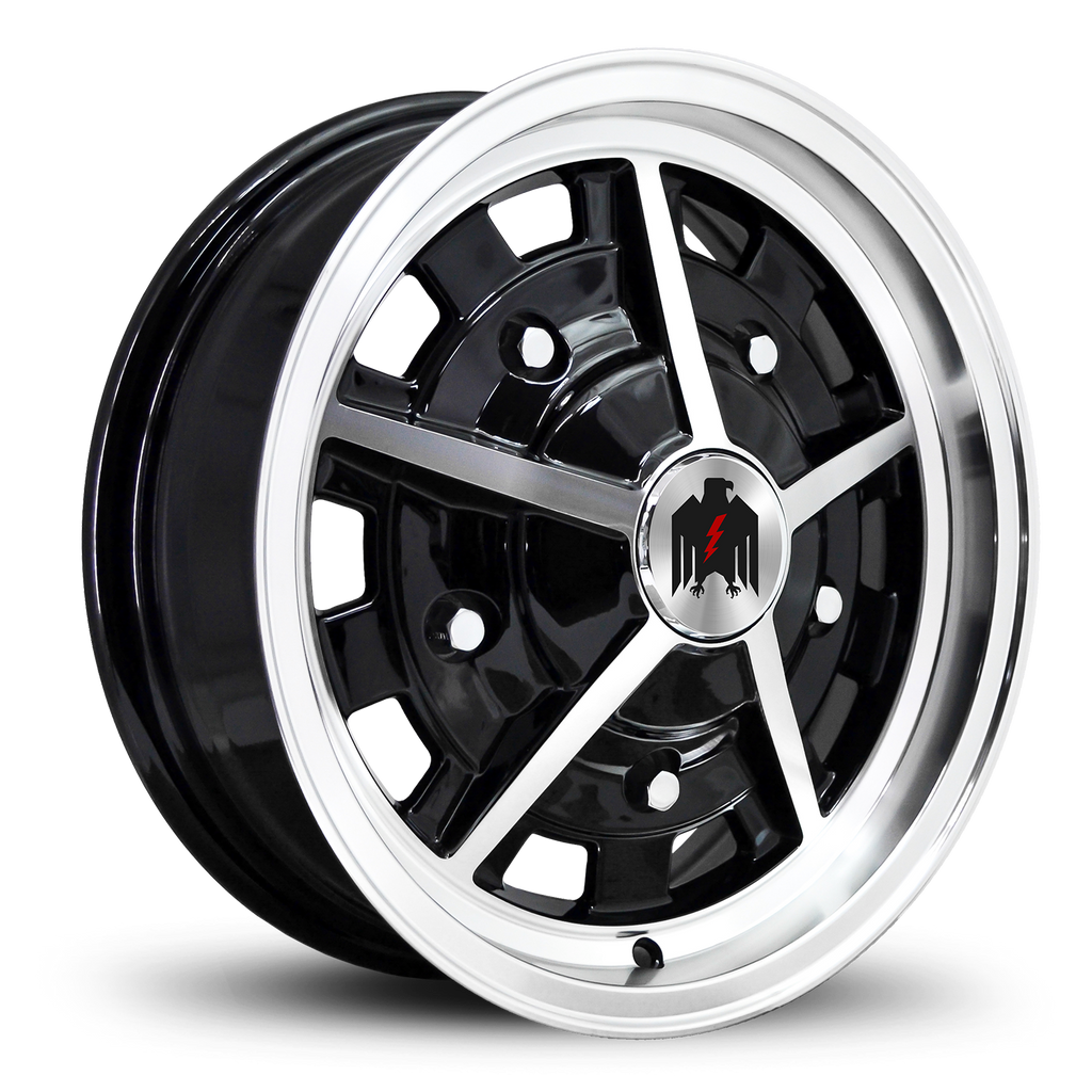 Klassik Rader Rally 15x5 +14 5x205mm Gloss Black/Machined Face&Lip