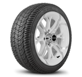 HD Golf Wheel & Tire Package ( 1pc ) 14x7.0 Spinout White Machined w ( 1pc ) 205/40-14 All-Season Tire