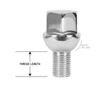 Perfectly Tight 17mm Hex Lug Bolt Radius Seat 14x1.5 x 17mm - Chrome Steel - Set of 20