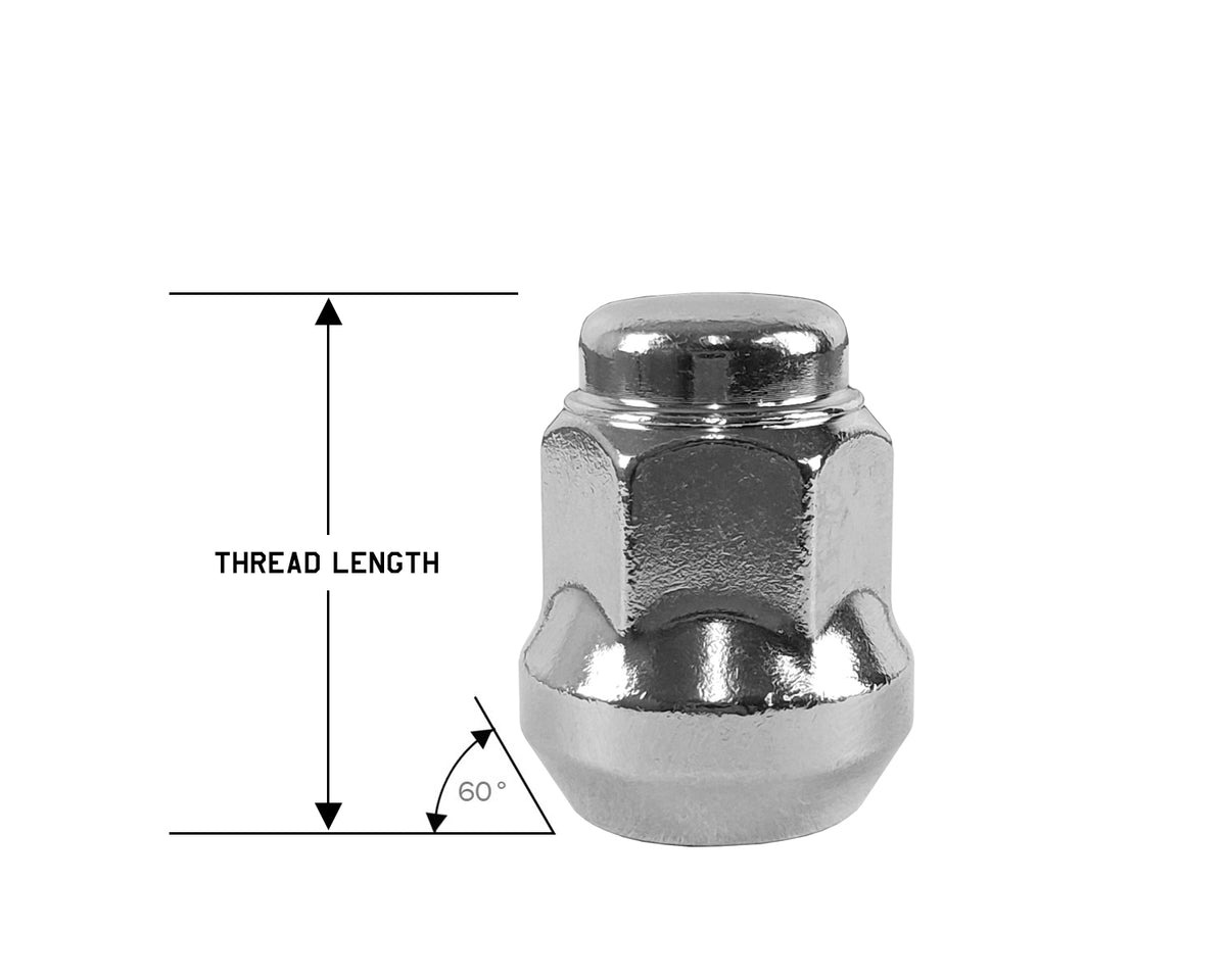 Perfectly Tight 17mm Hex Bulged Lug Nut Tapered Seat 1/2-20 x 28mm - C ...