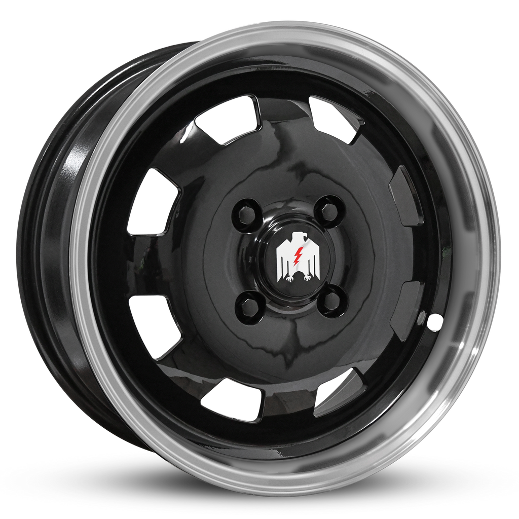 Klassik Rader Moon 17x7 +40 4x130mm Gloss Black/Machined Lip