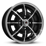 Klassik Rader Pedrini 17x7 +40 4x130mm Gloss Black/Machined Spokes&Lip