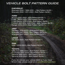 Load image into Gallery viewer, HD Off-Road Overland Sector Vehicle Bolt Pattern Fitment Guide Chevrolet, Ford, Jeep, Lexus, RAM, &amp; Toyota