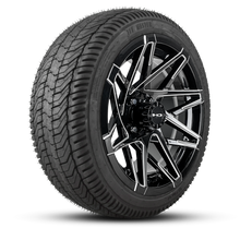 Load image into Gallery viewer, HD Golf Wheel &amp; Tire Package ( 1pc ) 14x7.0 Canyon Black Milled Edges w ( 1pc ) 205/40-14 All Season Tire