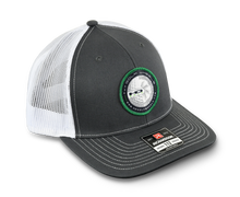 Load image into Gallery viewer, HD Golf Cart Wheels Official Branded Richardson 112 Snap Back Sport Hat White, Gray, &amp; Green