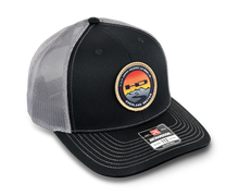 Load image into Gallery viewer, HD Off-Road Wheels Overland Sector Official Richardson 112 Snap Back Hat in Black &amp; White Trucker Style with Mesh Back