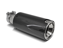 Load image into Gallery viewer, HD Off-Road Polished Stainless &amp; Carbon Fiber Universal Exhaust Tips