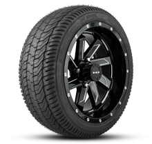 Load image into Gallery viewer, Shop the HD Golf Wheels SAW Gloss Black Milled online today for your Club Car, Cushman, EZGO, ICON EV, Garia, Massimo, Polaris, or Yamaha Golf Cart.