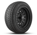 HD Golf Wheel & Tire Package ( 1pc ) 14x7.0 Venture All Satin Black w ( 1pc ) 205/40-14 All-Season Tire