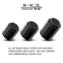 Load image into Gallery viewer, All HD Off-Road Push Through Trailer Wheel Rim Center Caps are Made from ABS Corrosion Resistant Plastic for Long Life