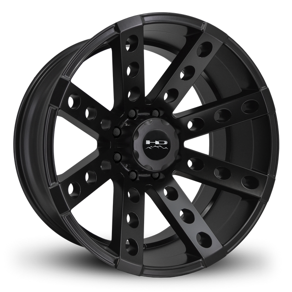 HD Off-Road Buckshot Series Wheels in All Satin Black 17, 20, 22 Inch ...